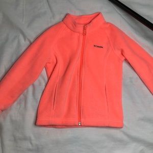 Columbia jacket, salmon, 4t slight discoloring